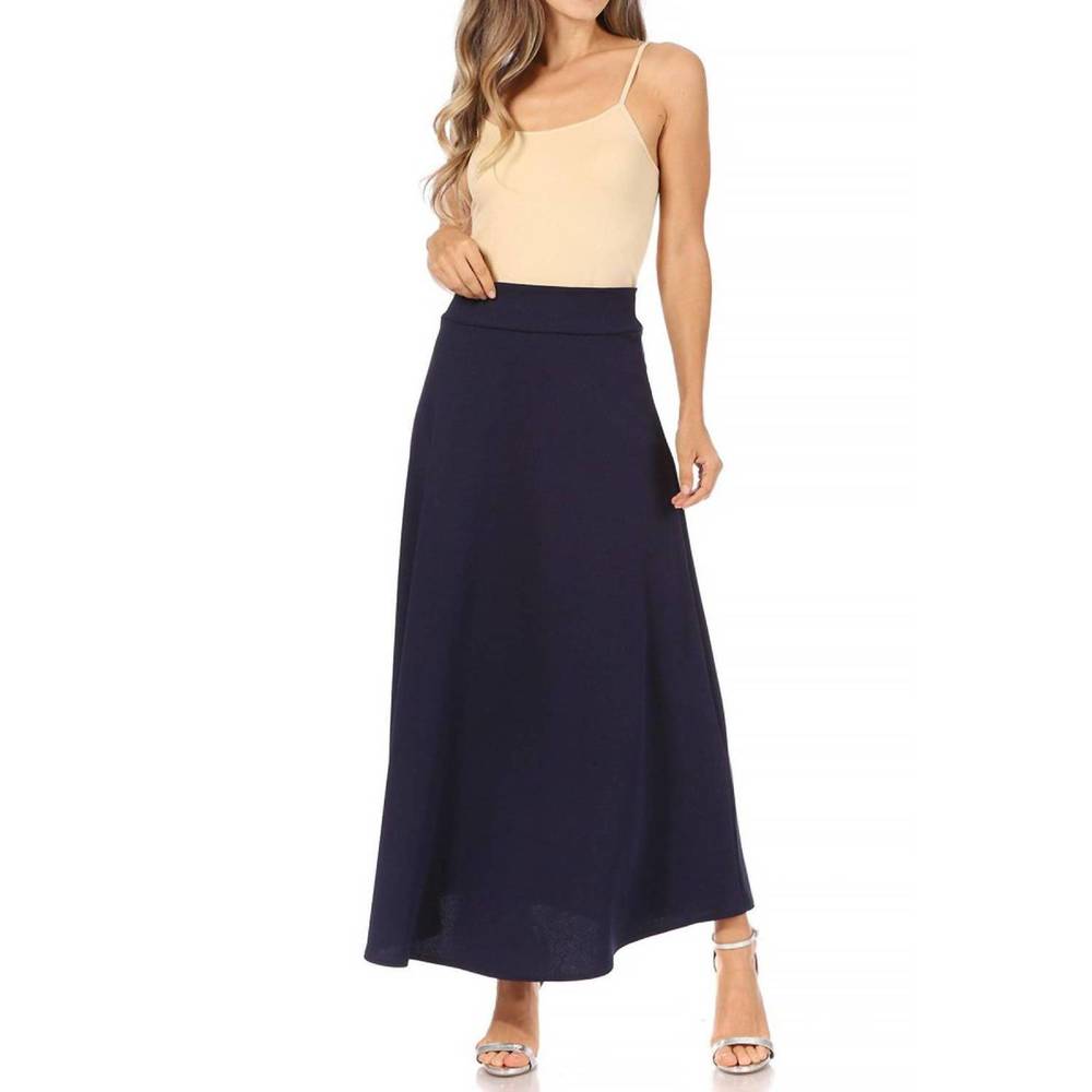 NEW MOA COLLECTION flare a-line long skirt in navy